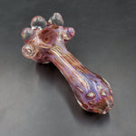 Stretched Bubbles Fumed Glass Abstract Fist Spoon Pipe | 4.5"