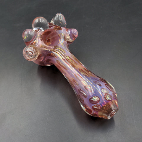 Stretched Bubbles Fumed Glass Abstract Fist Spoon Pipe | 4.5" - Avernic Smoke Shop