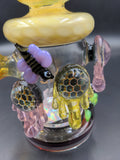 Tataoo Glass Trippy Beehive Heavy Water Pipe | 9.5" | 14mm - Avernic Smoke Shop