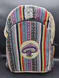 ThreadHeads Himalayan Hemp Funky Mushroom Backpack - 12"x16" - Avernic Smoke Shop