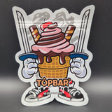 Top Bar 3.5g Sundae Samurai Mylar Bags Die Cut - Avernic Smoke Shop