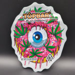 Top Bar 3.5g Weed Donut with Eye Mylar Bags Die Cut - Avernic Smoke Shop