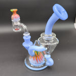 Toxic Glass 6" Pyramid Wig Wag Recycler Rig Set - Avernic Smoke Shop