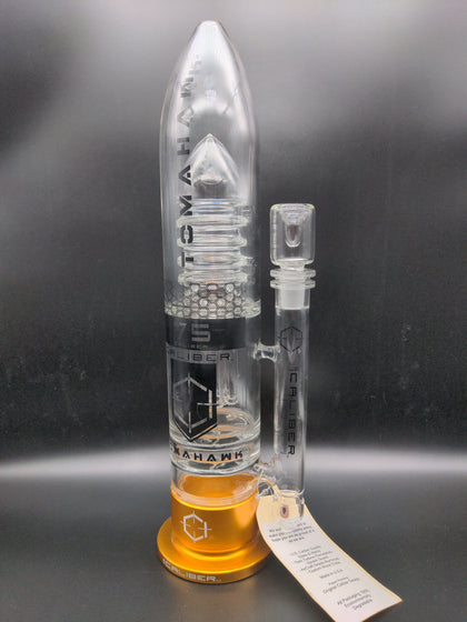 Twin Turbine .75 Caliber Glass 16" Glass Bong with Case - Avernic Smoke Shop