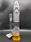 Twin Turbine .75 Caliber Glass 16" Glass Bong with Case - Avernic Smoke Shop