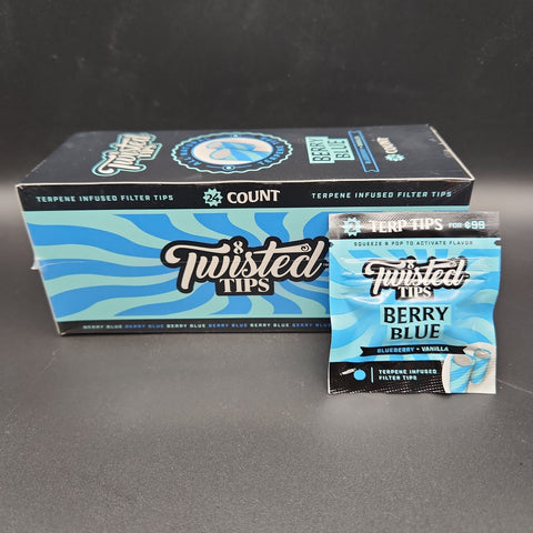 Twisted Tips - Flavored Filters - Box of 24 - Berry Blue