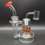 Up In Flames Wig Wag RBR Recycler Dab Rig | 6.75" | 14mm - Avernic Smoke Shop