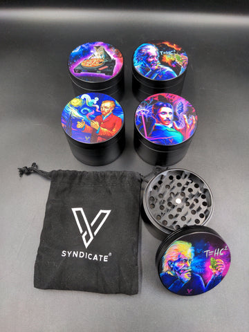 V-Syndicate - 63mm 4 Part Grinder - Various Designs - Avernic Smoke Shop