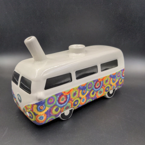 Vintage Hippie Bus Ceramic Pipe | 7" - Avernic Smoke Shop