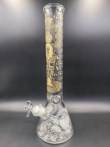 Water Pipe Thick Base Egyptian Pharoah 16" - Avernic Smoke Shop