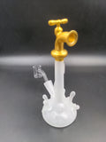 Water Spigot Frosted Glass Dab Rig - Avernic Smoke Shop