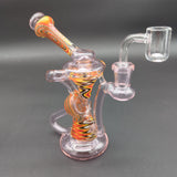 Worked Full Color Recycler Rig - Avernic Smoke Shop