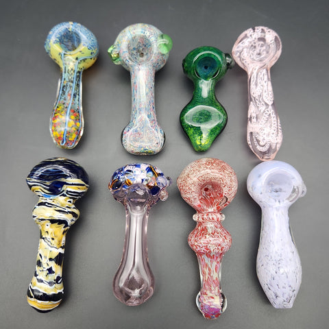 Worked Style Spoon Pipe | 3.5" | Assorted Designs - Avernic Smoke Shop