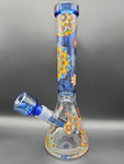 Wormhole Glass "Mandala Myriad" 10″ Mini Beaker - Avernic Smoke Shop