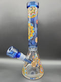 Wormhole Glass "Mandala Myriad" 10″ Mini Beaker - Avernic Smoke Shop