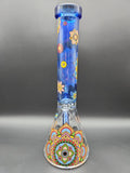 Wormhole Glass "Mandala Myriad" 10″ Mini Beaker - Avernic Smoke Shop