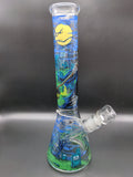Wormhole Glass "Reapers Domain" Beaker 15" - Avernic Smoke Shop