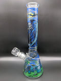 Wormhole Glass "Reapers Domain" Beaker 15" - Avernic Smoke Shop