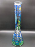 Wormhole Glass "Reapers Domain" Beaker 15" - Avernic Smoke Shop