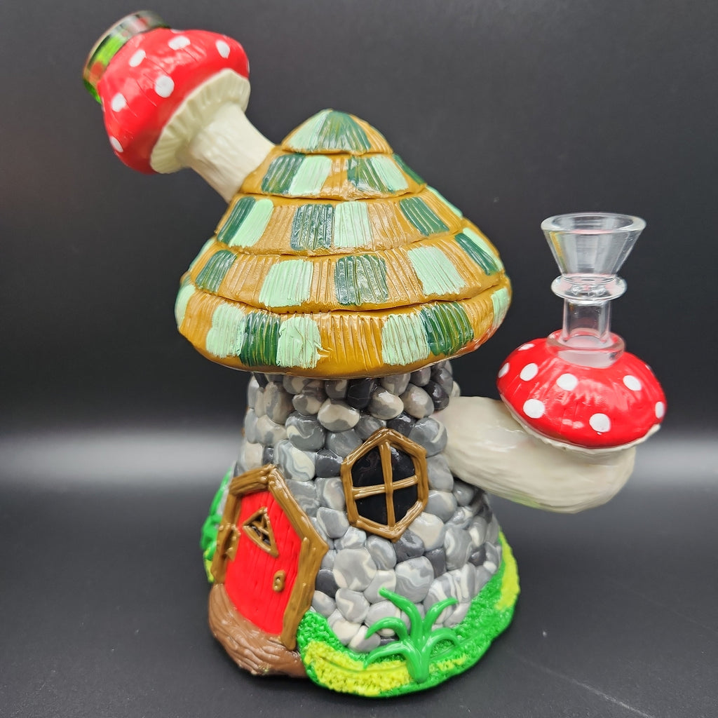 3D Hand Painted Mushrooms House Dab Rig Bong 7'' – Unique Smoke Shop