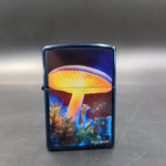 Zippo Lighter | Pulsar Mystical Mushroom | High Polish Blue - Avernic Smoke Shop